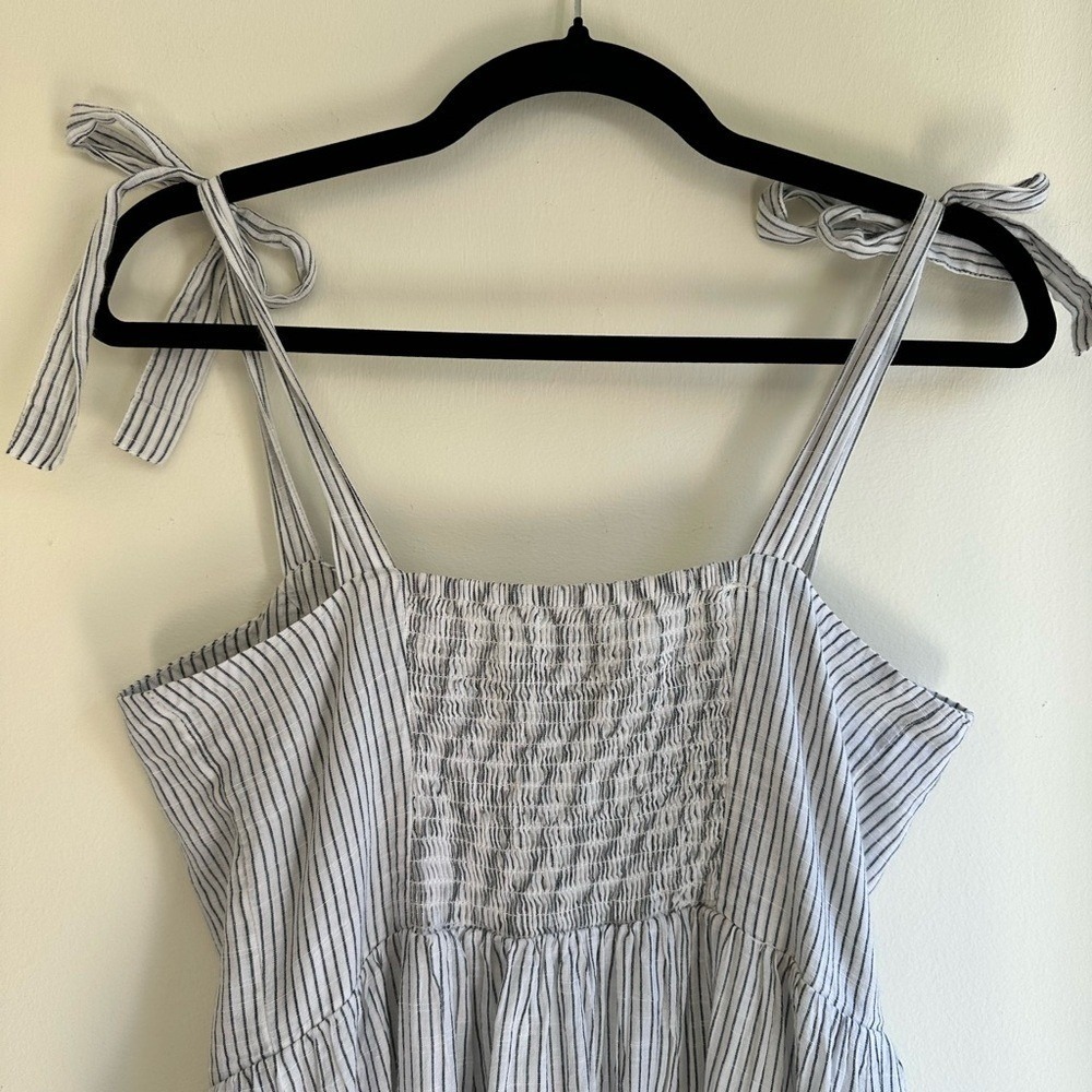 Unavailable - Urban Outfitters Positano Striped Cotton Button Down Midi Dress - Picture 6 of 8